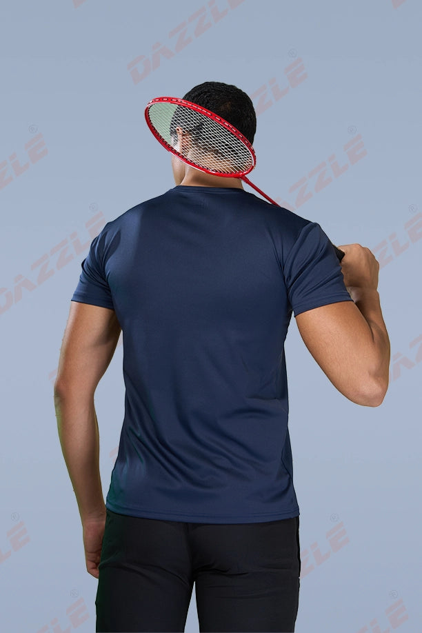 BUTTER LYCRA R-NECK T-SHIRT - NAVY BLUE