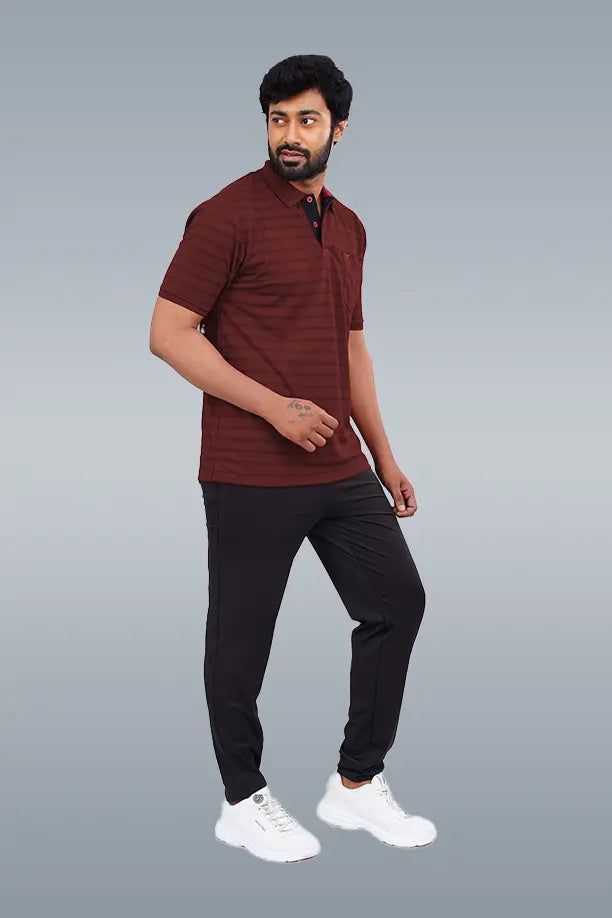 CRAZY MATTY COMFORT FIT T SHIRT - MAROON