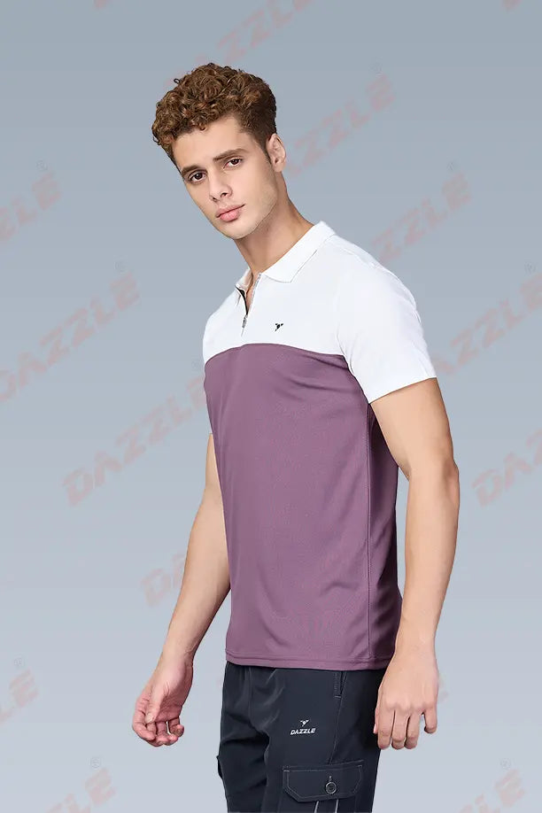 SPRING T SHIRT - WHITE PURPLE