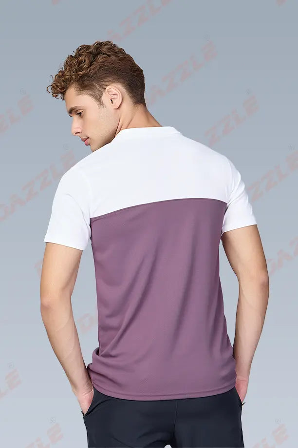 SPRING T SHIRT - WHITE PURPLE