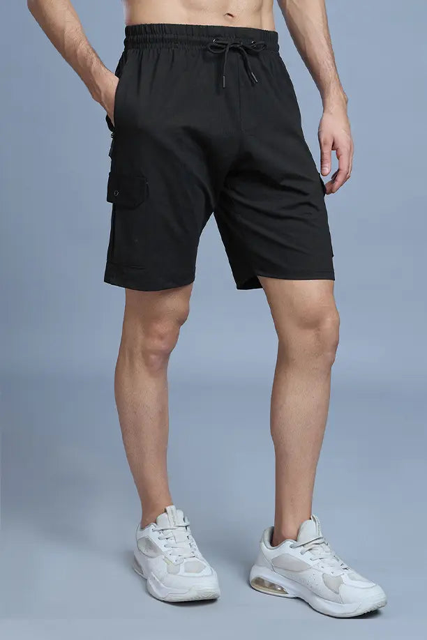 POWER CARGO SHORT - BLACK – Dazzle Sportswear
