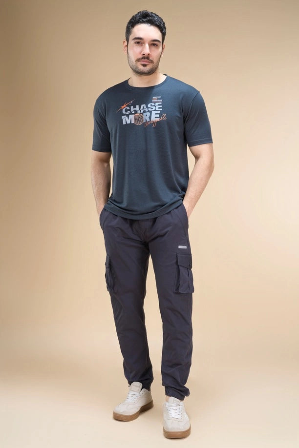 Men Regular Fit Printed Round Neck Tee