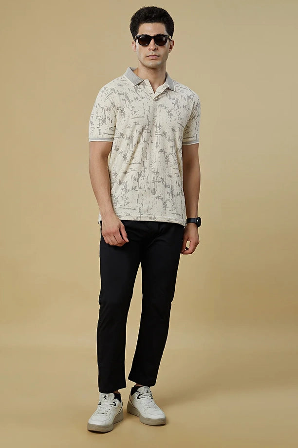 Men Regular Fit Polo T-Shirt with Supreme