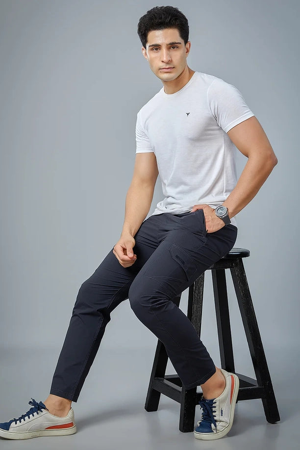 Men Regular Fit Cargo Pants with PILOT