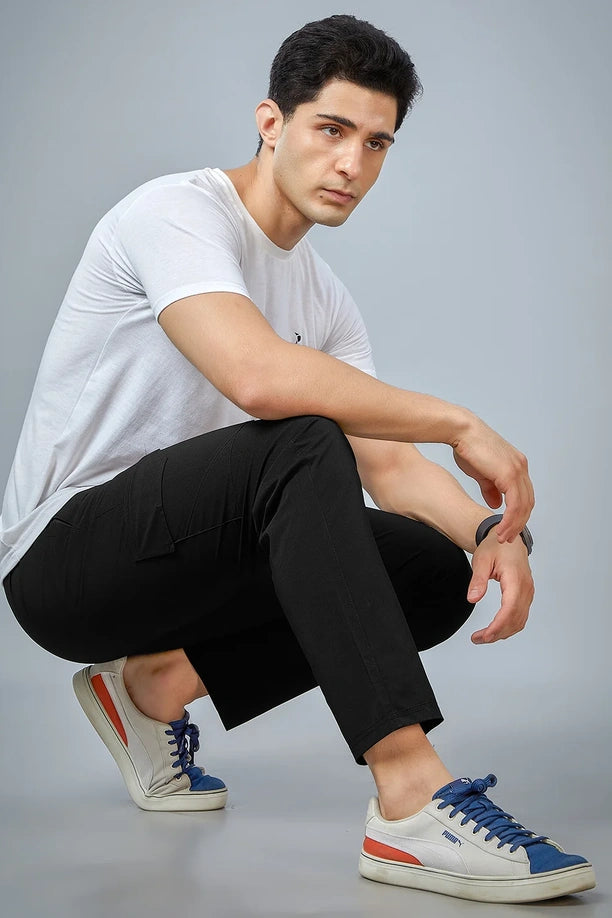 Men Regular Fit Cargo Pants with PILOT