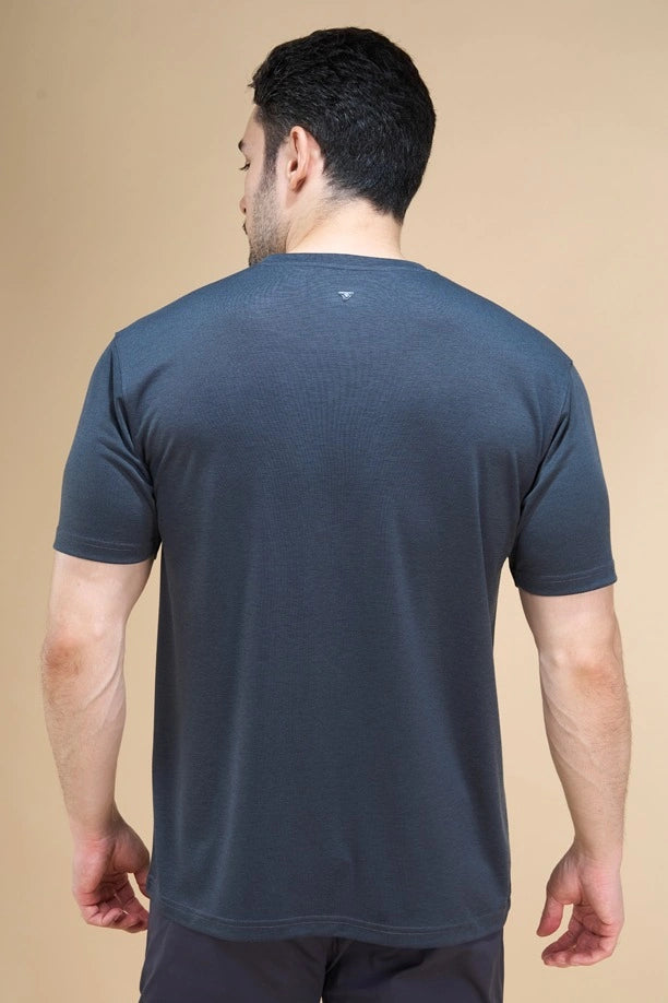 Men Regular Fit Printed Round Neck Tee