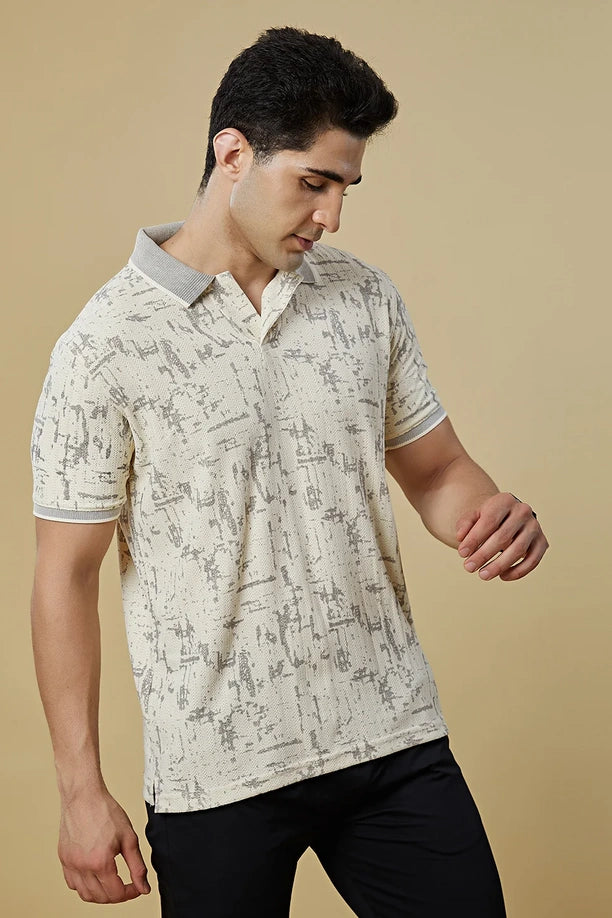 Men Regular Fit Polo T-Shirt with Supreme