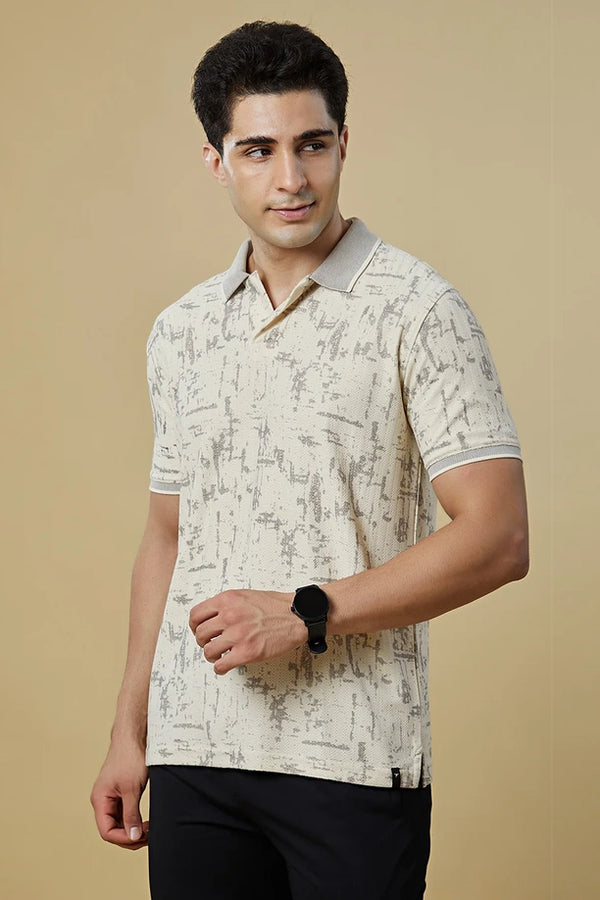 Men Regular Fit Polo T-Shirt with Supreme