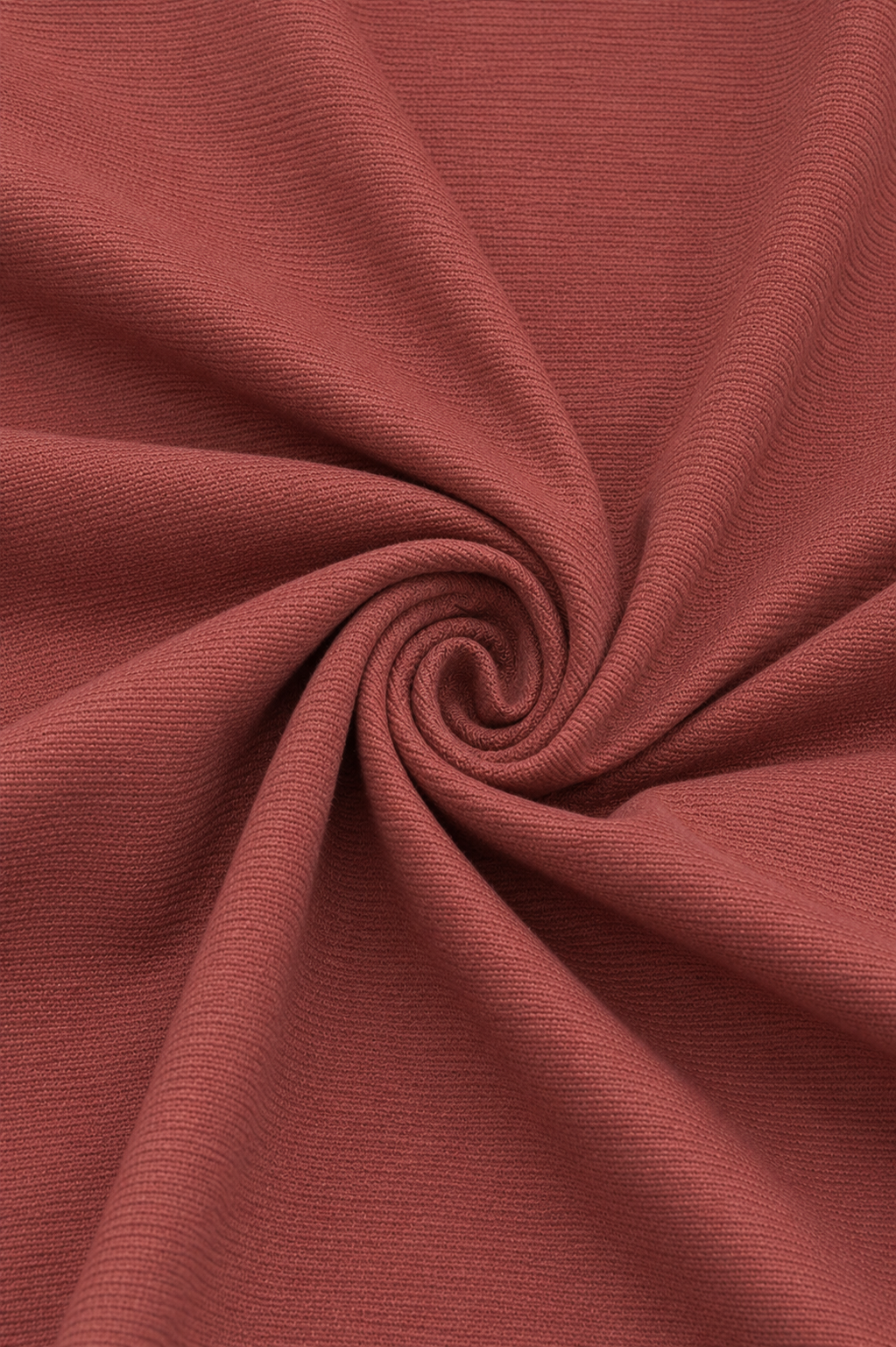 ROUND NECK FULL SLEEVES T- SHIRT - BRICK RED