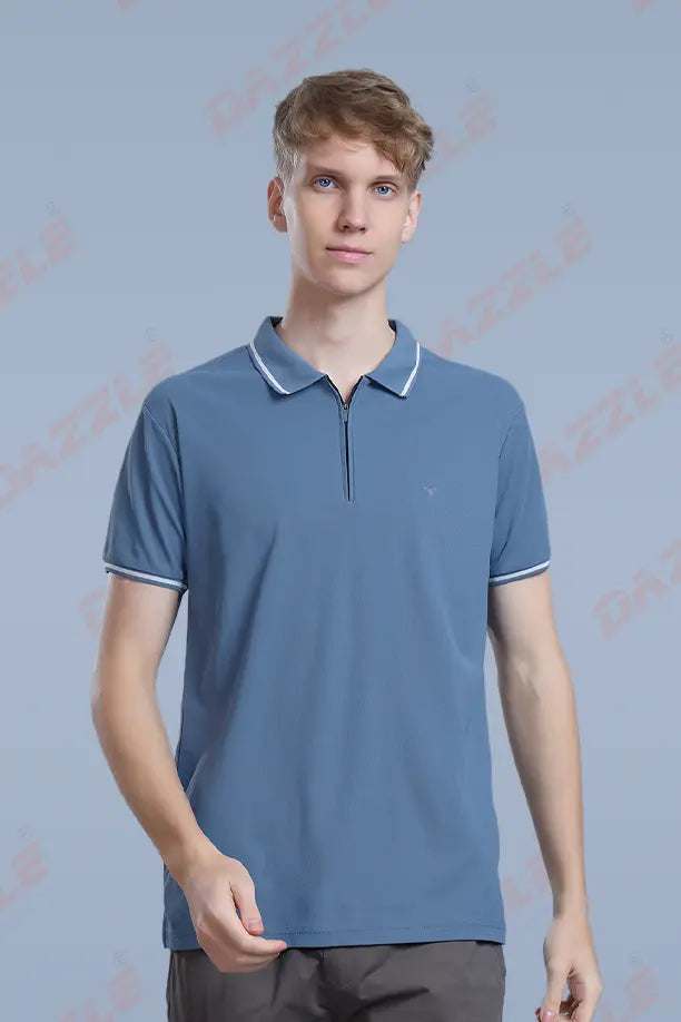 SLEEK T SHIRT- BLUE GREY