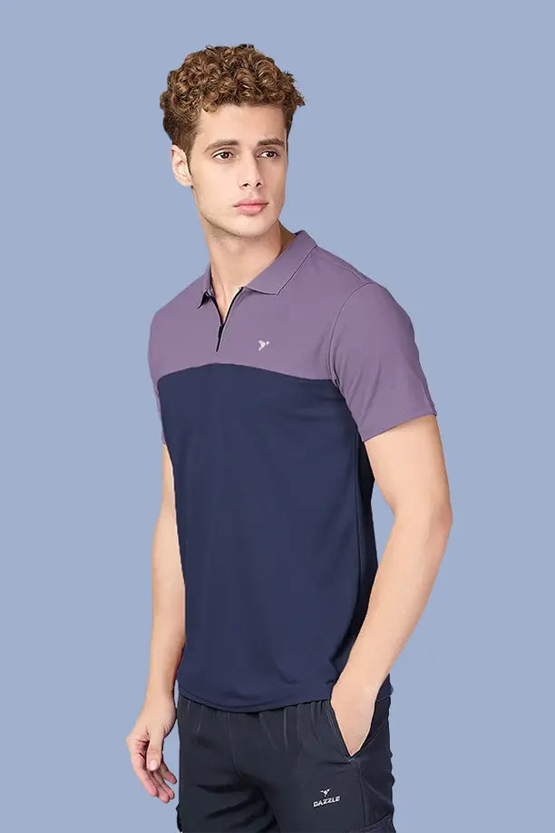 SPRING T SHIRT - PURPLE NAVYBLUE