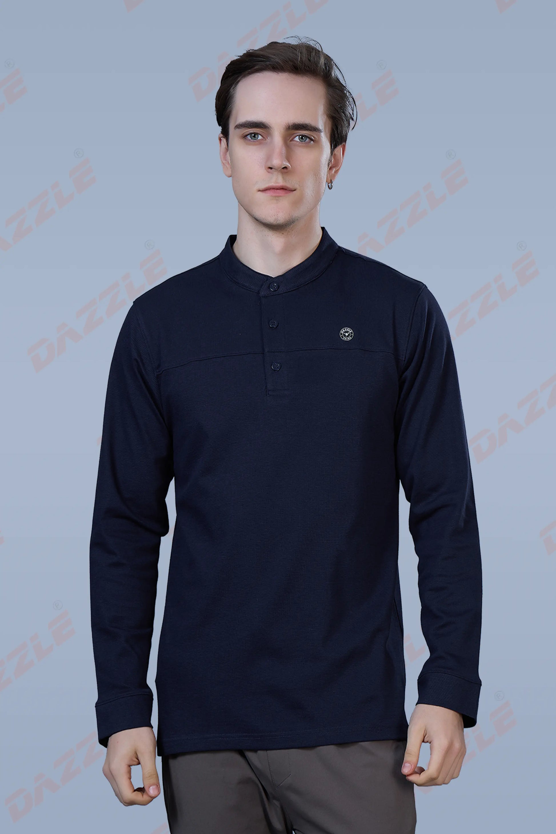 ATLAS FULL SLEEVES T-SHIRT - NAVY BLUE