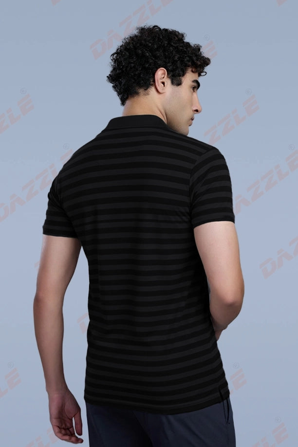 DRY FIT STRIPES - BLACK