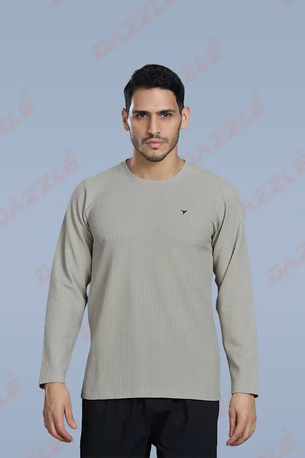 BOOST ROUND NECK FULL SLEEVE T SHIRT - OFF WHITE