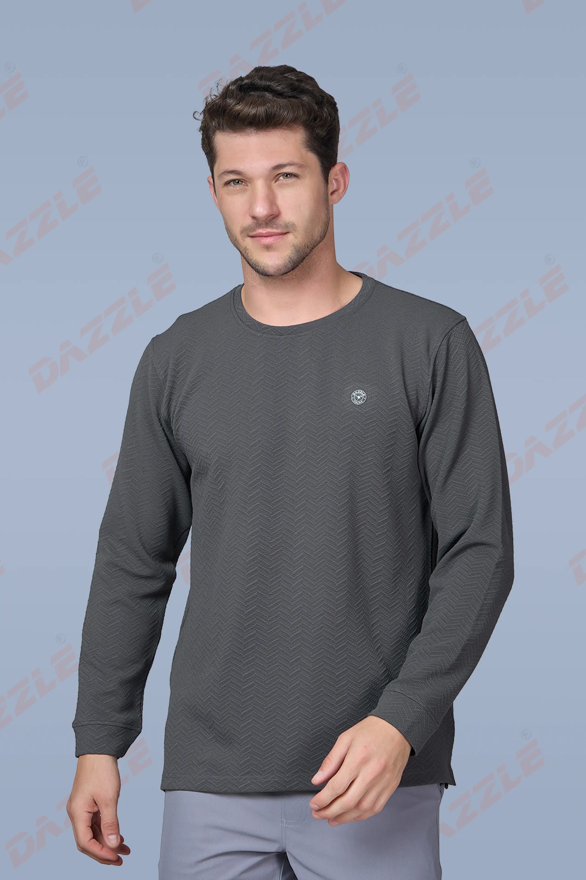 WAVE FULL SLEEVE TSHIRT- GREY