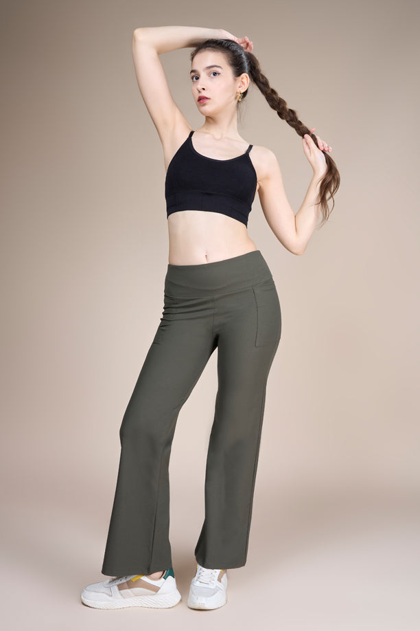 Women Stretch Flare Pants with QUADREX