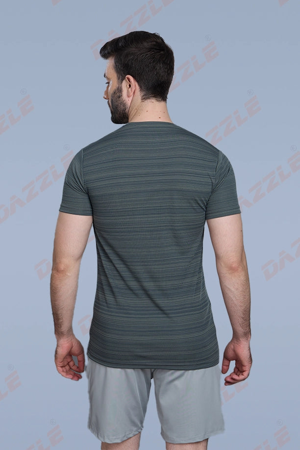 CRAZY FANCY ROUND NECK T-SHIRT - MEHANDI