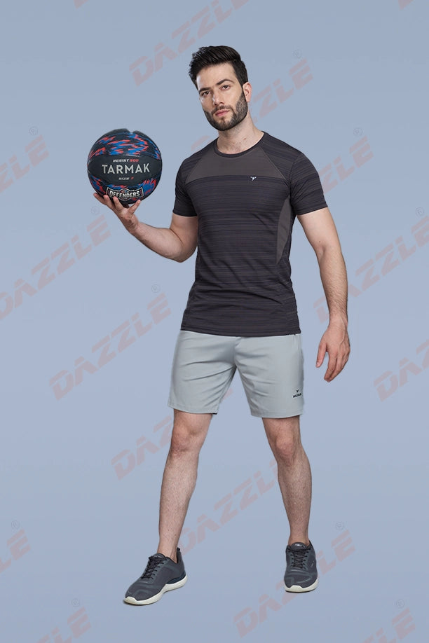 CRAZY FANCY ROUND NECK T-SHIRT - COFFEE