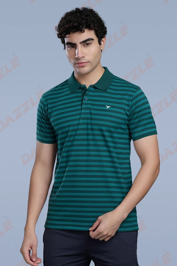 DRY FIT STRIPES - PEACOCK GREEN