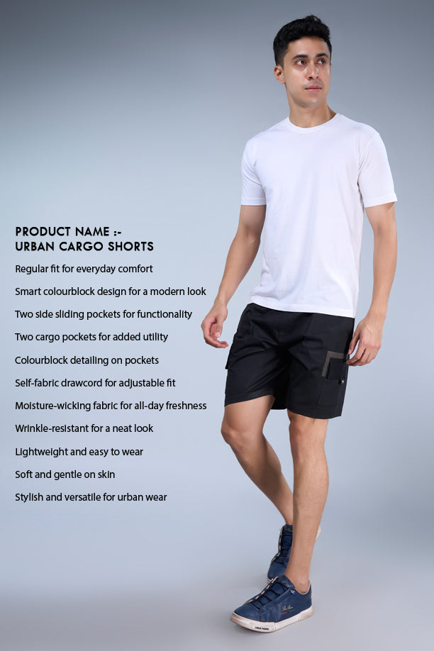 URBAN CARGO SHORTS | BLACK