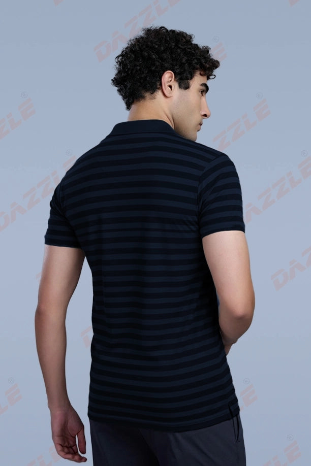 DRY FIT STRIPES - NAVY BLUE