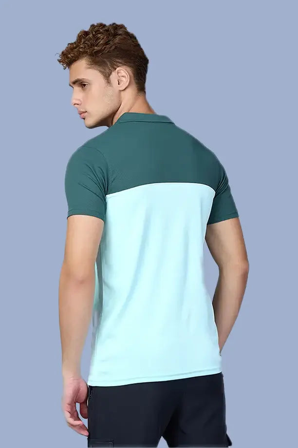 SPRING T SHIRT - BOTTLE GREEN LIGHT GREEN