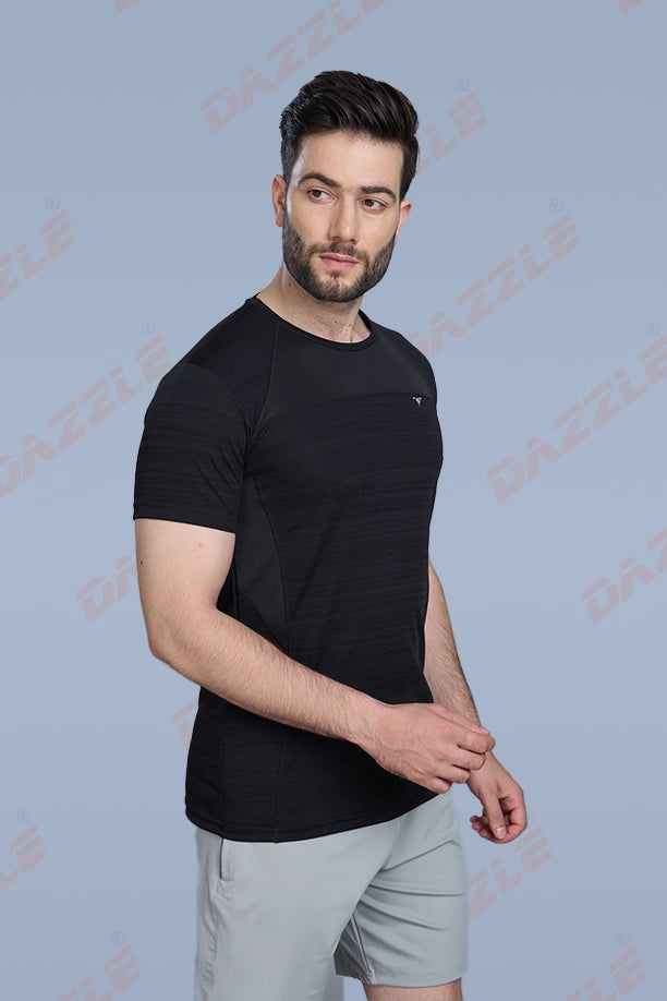 CRAZY FANCY ROUND NECK T-SHIRT - BLACK