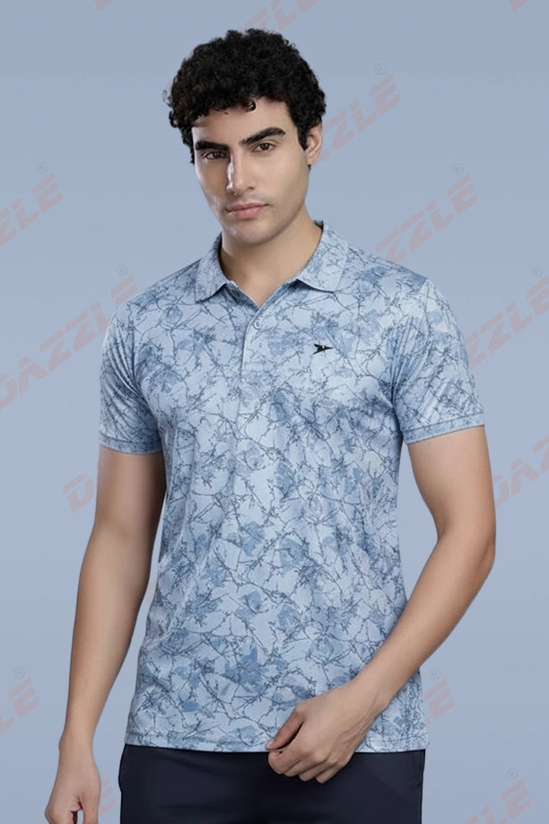 PRINTED MATTY T-SHIRT - LIGHT BLUE