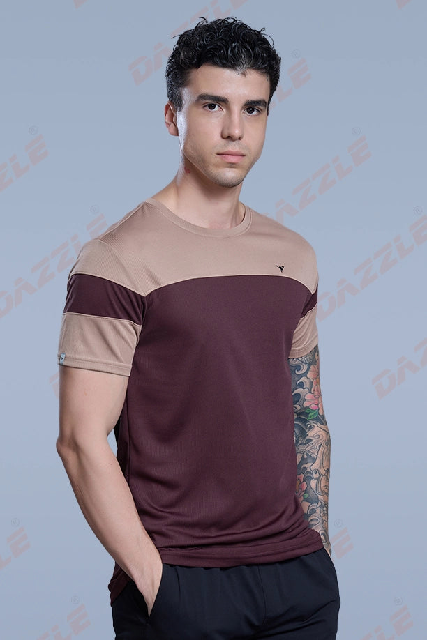 PRIDE ROUND NECK T-SHIRT - ROSE GOLD MAROON