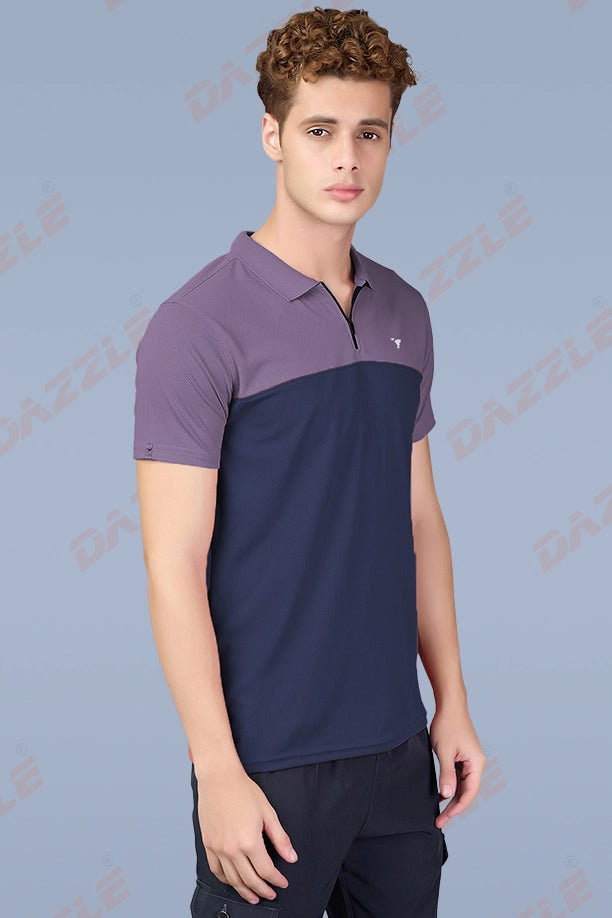 SPRING T SHIRT - PURPLE NAVYBLUE