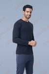 ROUND NECK T-SHIRT FULL SLEEVE (PC) - BLACK