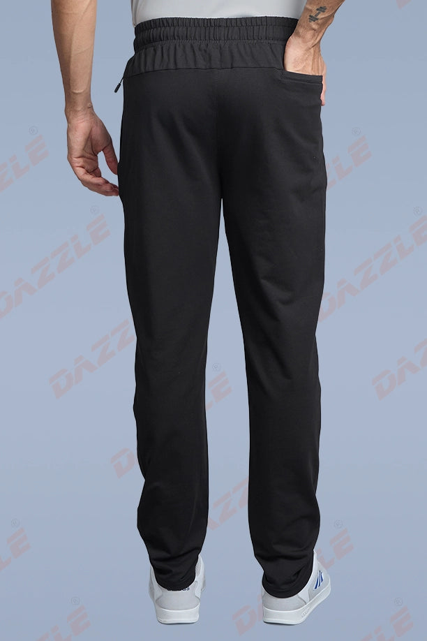 COTTON LYCRA TRACK - BLACK