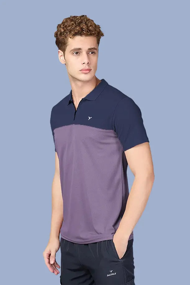 SPRING T SHIRT - NAVYBLUE PURPLE