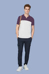 SPRING T SHIRT - PURPLE WHITE