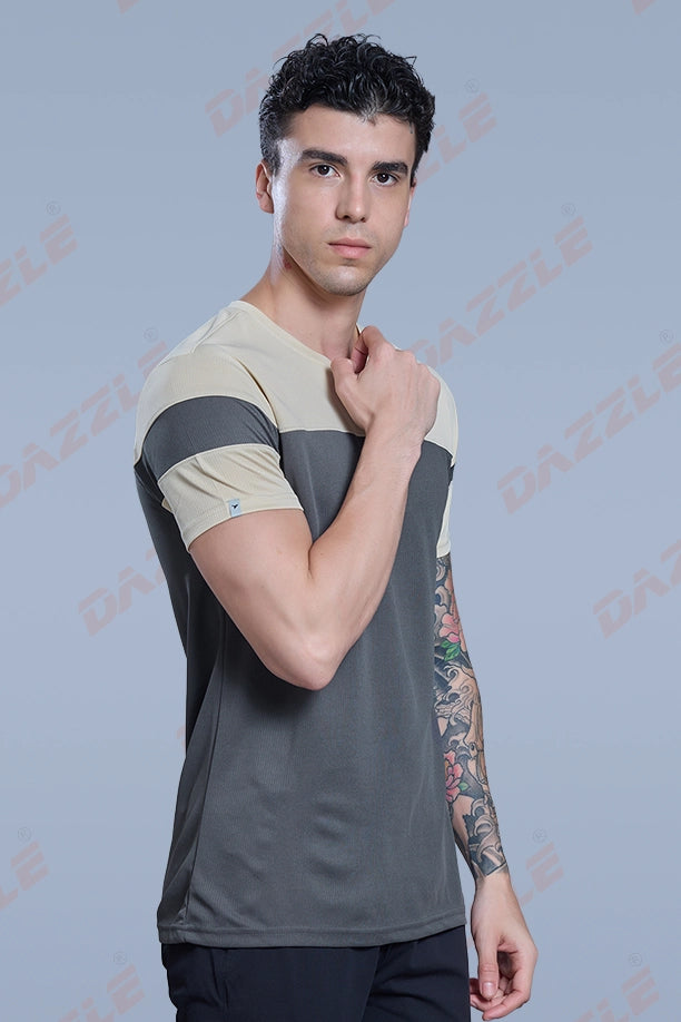 PRIDE ROUND NECK T-SHIRT - CREAM DARKGREY