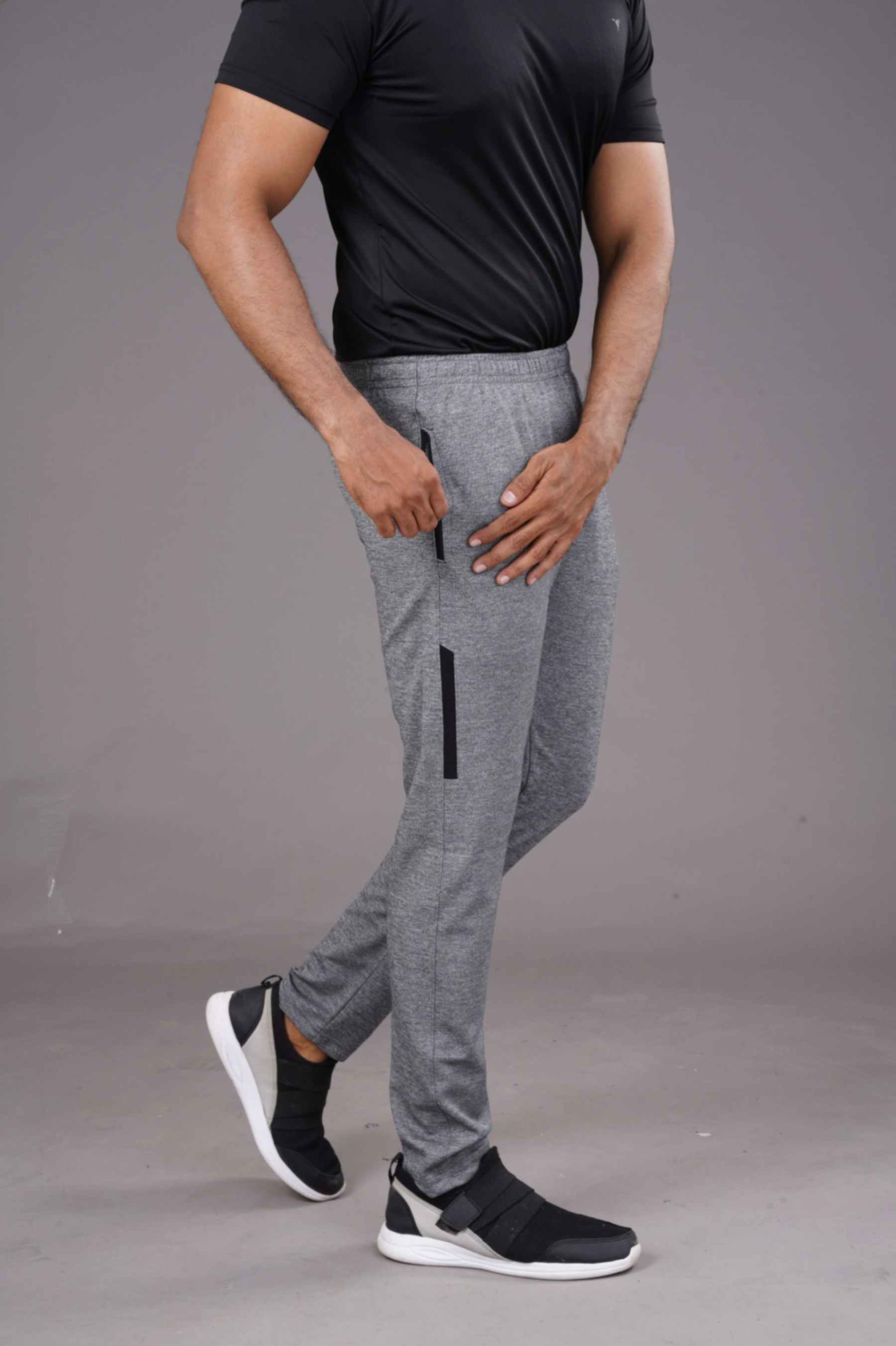 CRAZY MELANGE LOWER - LIGHT GREY