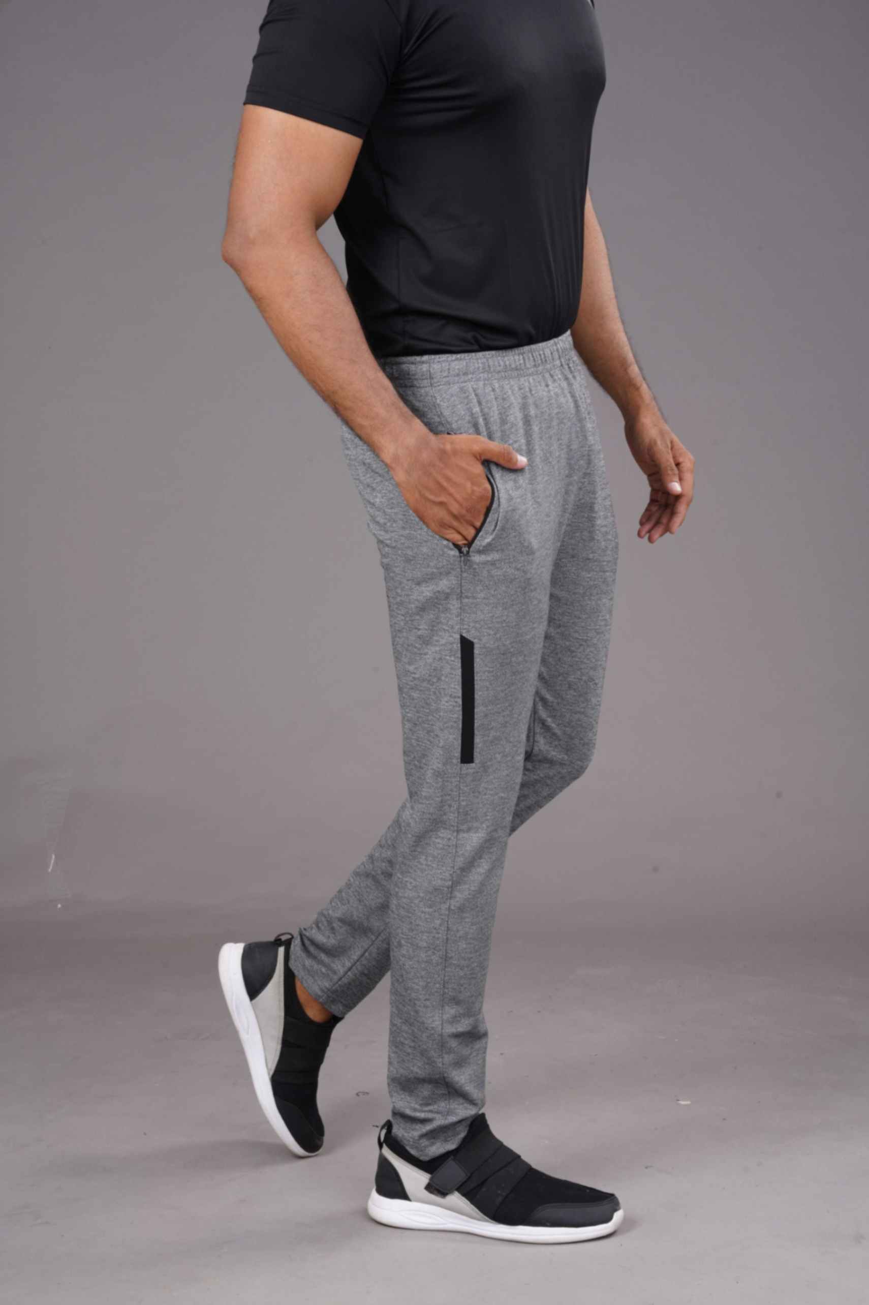 CRAZY MELANGE LOWER - LIGHT GREY