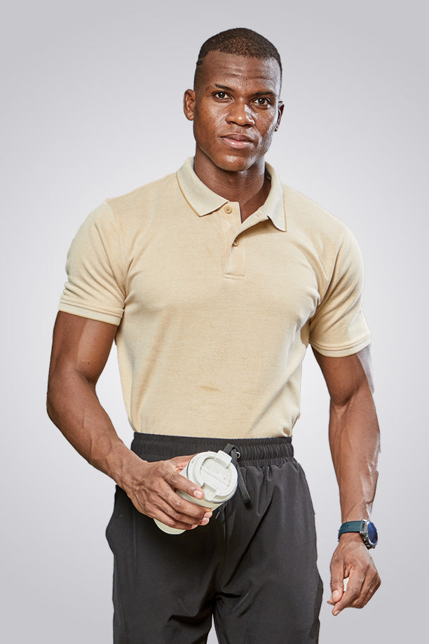 CLASSIC COTTON T-SHIRT- CAMEL