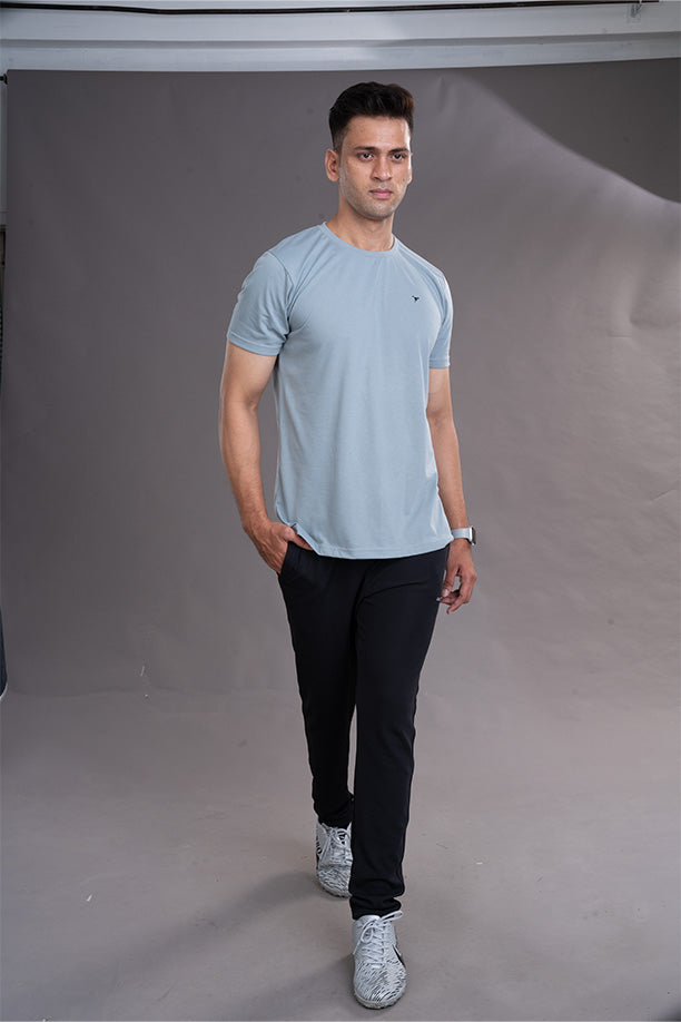 PC ROUND NECK T-SHIRT - MELANGE GREY