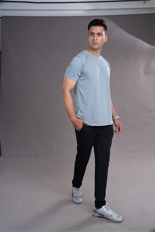 PC ROUND NECK T-SHIRT - MELANGE GREY