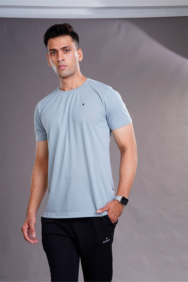 PC ROUND NECK T-SHIRT - MELANGE GREY