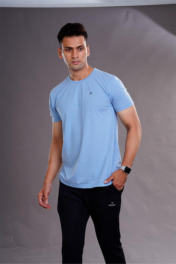PC ROUND NECK T-SHIRT - SKY BLUE