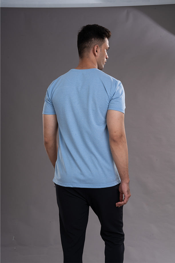 PC ROUND NECK T-SHIRT - SKY BLUE