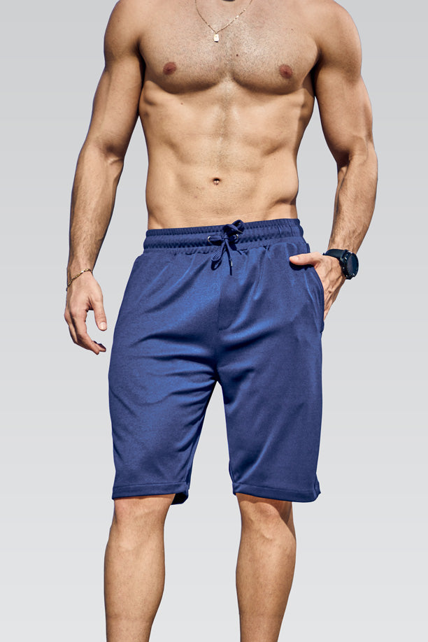 blue athletic shorts outfit