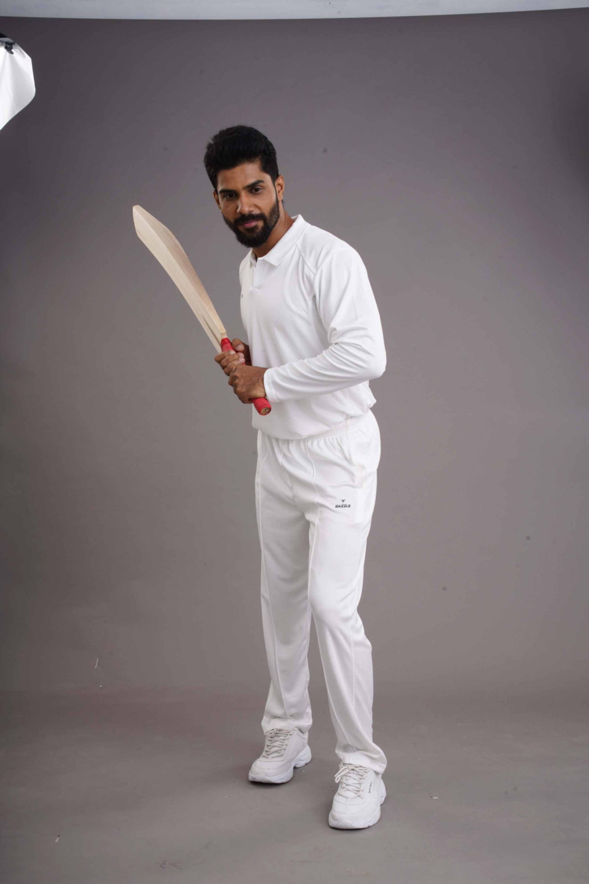 CRICKET T- SHIRT FULL SLEEVES - WHITE
