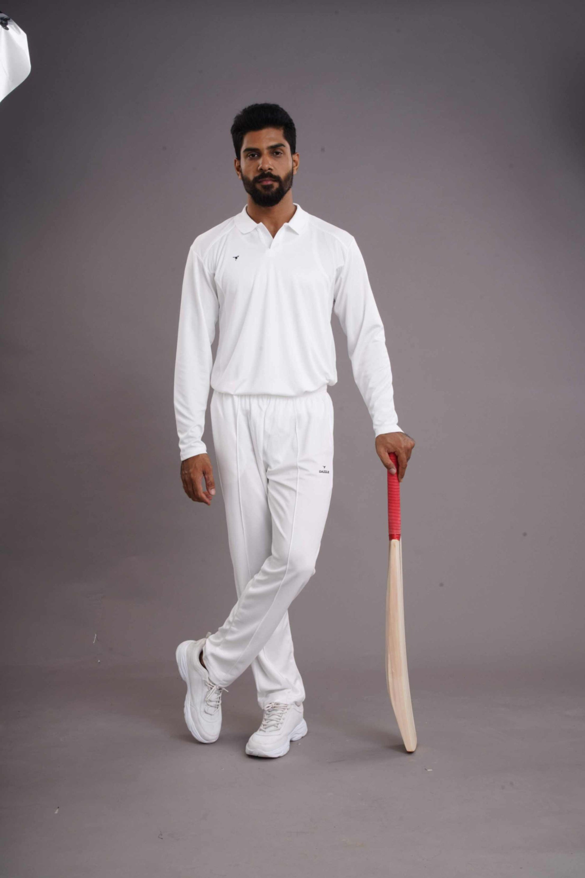 CRICKET T- SHIRT FULL SLEEVES - WHITE