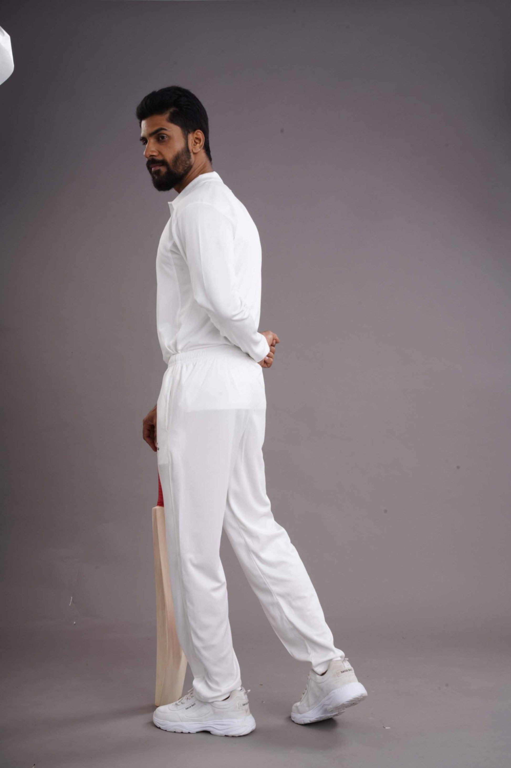 CRICKET T- SHIRT FULL SLEEVES - WHITE