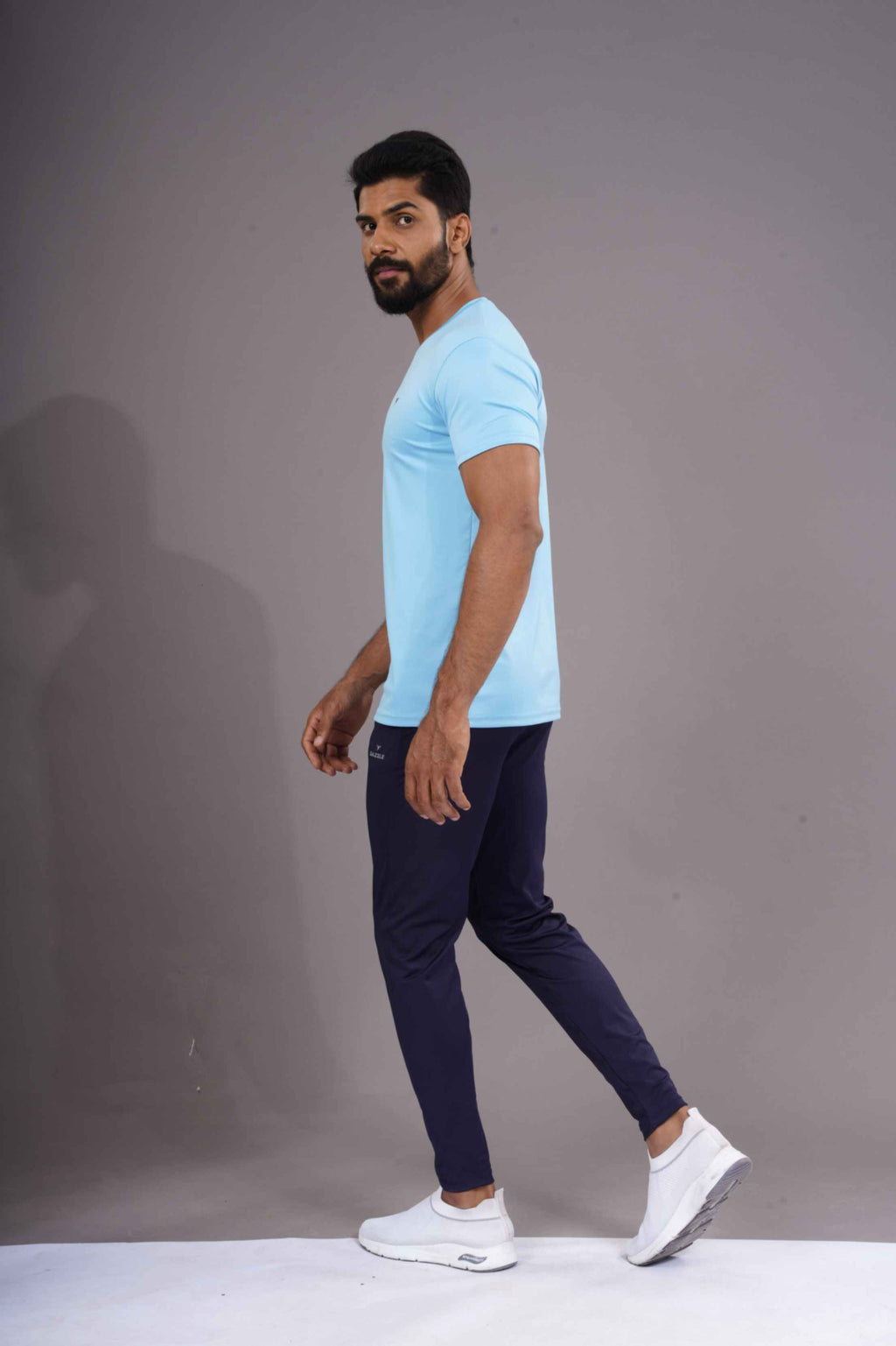 BUTTER LYCR R-NECK T-SHIRT - SKY BLUE