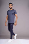 BUTTER LYCR R-NECK T-SHIRT - DARK GREY