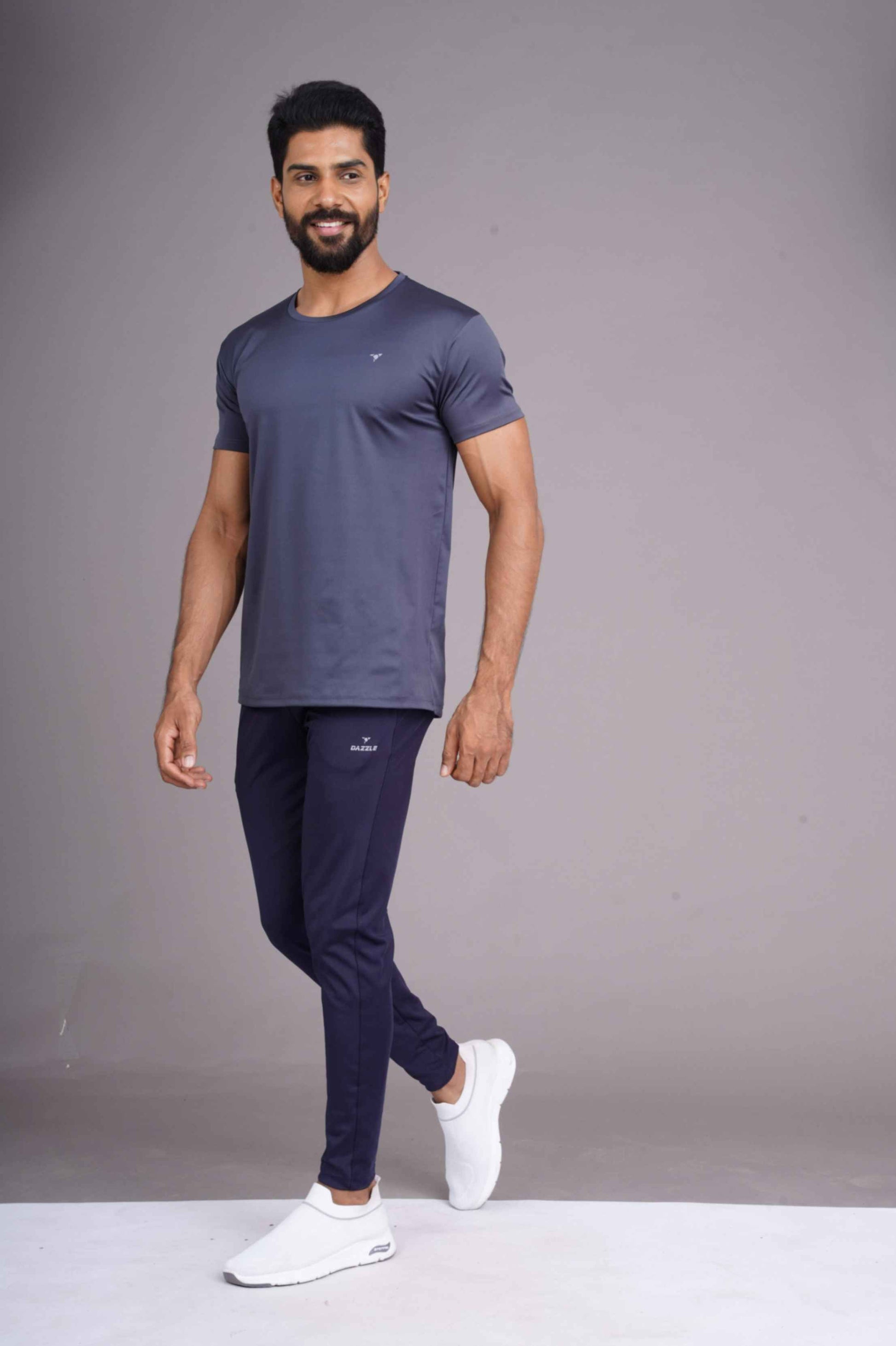 BUTTER LYCR R-NECK T-SHIRT - DARK GREY